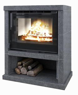 stufa in pietra ollare, Oekotherm, Ollarfire 12, accumulo di calore